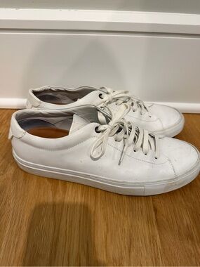Good Man Brand White Low-Top Leather Sneakers